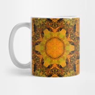 Digital Mandala Yellow and Black Mug